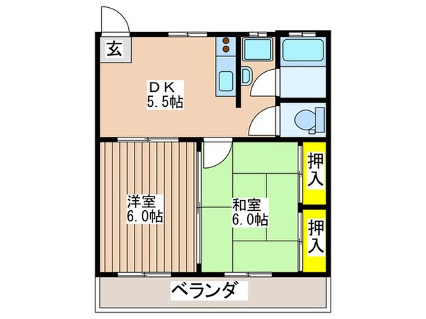 田中マンションの物件間取画像